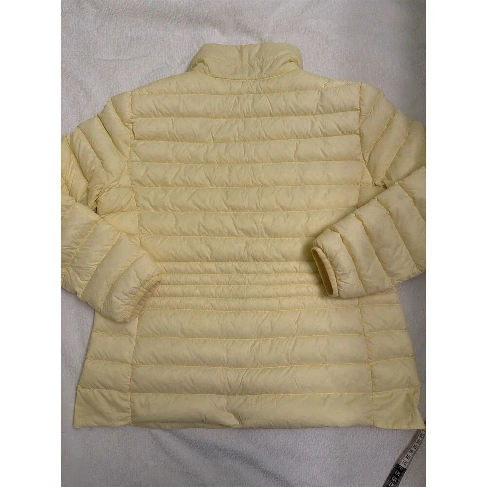 Lands End Medium Kids 10-12 Lightweight Puffer Jacket‎ Yellow